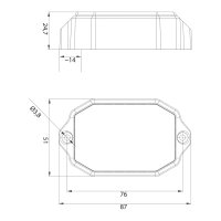 LED Umrissleuchte weiß | 12-24v | Steckverbinder | MV-5700W