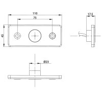 LED Umrissleuchte gelb | 12-24v | 50cm Kabel | MV-5650A