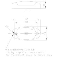 LED Umrissleuchte gelb | 12-24v | 50cm. Kabel mit 0,75mm². Stecker | MV-5410A