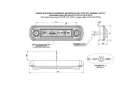 LED Umrissleuchte gelb mit Bügel | 12-24v | 50cm. Kabel | MV-5250A