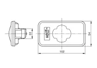 LED Umrissleuchte gelb 24v 2PIN AMP MCP 2.8 Volvo-Renault | 198620