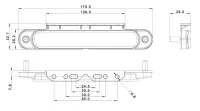 LED Slimline Begrenzungsleuchte gelb Bügel 12-24v 50cm Kabel | MV-6550A