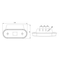 LED Umrissleuchte gelb 12-36 Volt 50cm Kabel | MV-1450A