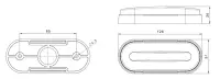 LED Umrissleuchte gelb 12-36V 1,2m Kabel + SuperSeal