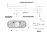 LED Umrissleuchte rot 12-24v 50cm Kabel | MV-6400R