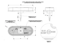 LED Umrissleuchte gelb 12-24v 10m Kabel | MV-6400A-10M