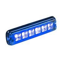 LED R10 Blitzer 6-LED blau 12-24v 200cm Kabel