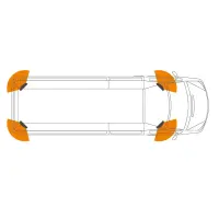 LED-Eckblitzer | R65 | 120 Grad Strahlwinkel | 12-24v | EQ590AR65
