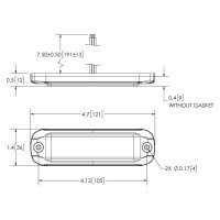 LED Blitzer 6-LED | R65 | gelb | 12-24v | IP69K | ED3801A