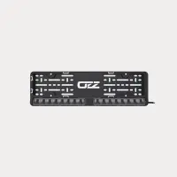 OZZ DLP1 Nummernschildhalter mit Lichtleiste, schwarz mit...