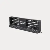 OZZ DLP1 Nummernschildhalter mit Lichtleiste, schwarz mit...