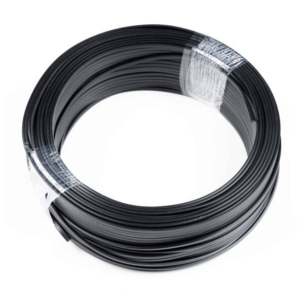Quadratisches 2x1,5mm² Kabel, schwarz und weiß pro 100 Meter | K10-2x1.5mm2