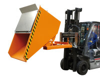 Kippbehälter Typ EXPO® 600, lackiert, RAL 2000 Gelborange