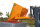 Kippbehälter Typ EXPO® 600, lackiert, RAL 5012 Lichtblau