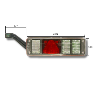 Heckleuchte links LED 24V ECE/ADR/GGVS EasyConn 1x7/4x2 Stecker