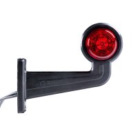 LED Begrenzungsleuchte mit 2 Modulen 12-24v | rot-weiß | 195 mm Arm