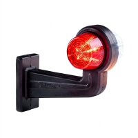 LED Begrenzungsleuchte mit 2 Modulen 12-24v | rot-weiß | 195 mm Arm