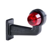 LED Begrenzungsleuchte mit 2 Modulen 12-24v | rot-weiß | 195 mm Arm