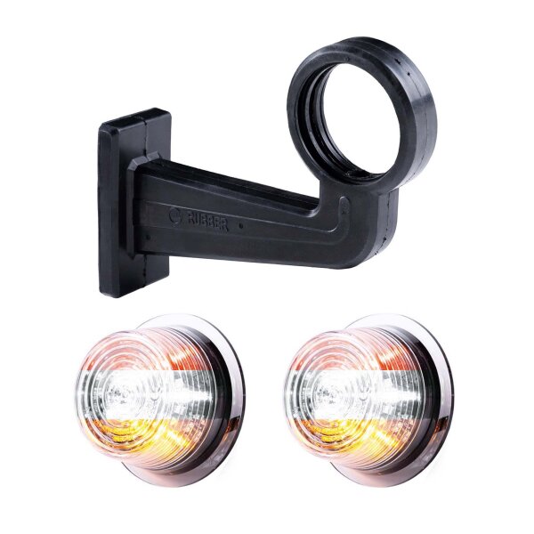 LED Begrenzungsleuchte mit 2 Modulen 12-24v | mehrfarbig | 195mm Arm