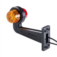 LED Begrenzungsleuchte mit 2 Modulen 12-24v | rot-gelb | 195mm Arm