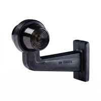 LED Begrenzungsleuchte mit 2 Modulen 12-24v | dunkel | rot-weiß | 195 mm Arm