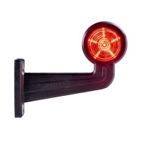 LED Begrenzungsleuchte mit 2 Modulen 12-24v | dunkel | mehrfarbig | 195mm Arm