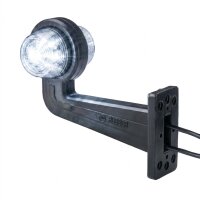 LED Begrenzungsleuchte mit 2 Modulen 12-24v | dunkel | mehrfarbig | 195mm Arm