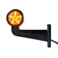 LED Begrenzungsleuchte mit 2 Modulen 12-24v | dunkel | rot-gelb | 195mm Arm