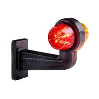 LED Begrenzungsleuchte mit 2 Modulen 12-24v | dunkel | rot-gelb | 195mm Arm