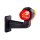 LED Begrenzungsleuchte mit 2 Modulen 12-24v | dunkel | rot-gelb | 195mm Arm