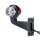 LED Begrenzungsleuchte mit 2 Modulen 12-24v | rot-weiß | 165mm Arm