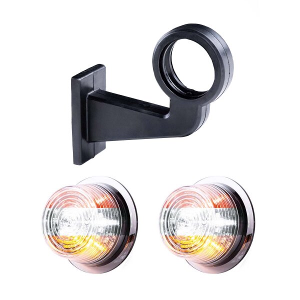 LED Begrenzungsleuchte mit 2 Modulen 12-24v | mehrfarbig | 165mm Arm