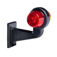 LED Begrenzungsleuchte mit 2 Modulen 12-24v | rot-gelb | 165mm Arm