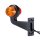 LED Begrenzungsleuchte mit 2 Modulen 12-24v | rot-gelb | 165mm Arm