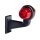 LED Begrenzungsleuchte mit 2 Modulen 12-24v | rot-gelb | 165mm Arm