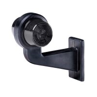 LED Begrenzungsleuchte mit 2 Modulen 12-24v | dunkel | rot-weiß | 165mm Arm