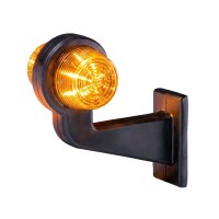 LED Begrenzungsleuchte mit 2 Modulen 12-24v | dunkel | mehrfarbig | 165mm Arm