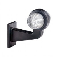 LED Begrenzungsleuchte mit 2 Modulen 12-24v | dunkel | mehrfarbig | 165mm Arm