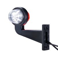 LED Begrenzungsleuchte mit 2 Modulen 12-24v | dunkel | mehrfarbig | 165mm Arm