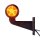 LED Begrenzungsleuchte mit 2 Modulen 12-24v | dunkel | mehrfarbig | 165mm Arm