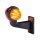 LED Begrenzungsleuchte mit 2 Modulen 12-24v | dunkel | rot-gelb | 165mm Arm