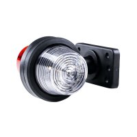 LED Begrenzungsleuchte mit 2 Modulen 12-24v | rot-weiß | kurzer Arm