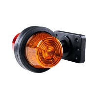 LED Begrenzungsleuchte mit 2 Modulen 12-24v | rot-gelb | kurzer Arm