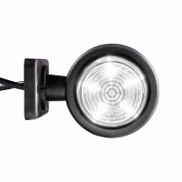 LED Begrenzungsleuchte mit 2 Modulen 12-24v | dunkel | rot-weiß | kurz
