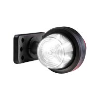 LED Begrenzungsleuchte mit 2 Modulen 12-24v | dunkel | rot-weiß | kurz