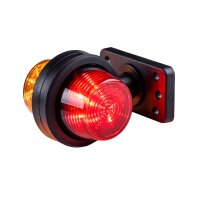 LED Begrenzungsleuchte mit 2 Modulen 12-24v | dunkel | rot-gelb | kurzer Arm