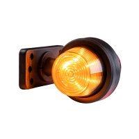 LED Begrenzungsleuchte mit 2 Modulen 12-24v | dunkel | rot-gelb | kurzer Arm
