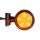 LED Begrenzungsleuchte mit 2 Modulen 12-24v | dunkel | rot-gelb | kurzer Arm