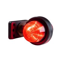 LED Begrenzungsleuchte mit 2 Modulen 12-24v | dunkel | mehrfarbig | kurzer Arm
