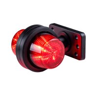 LED Begrenzungsleuchte mit 2 Modulen 12-24v | dunkel | mehrfarbig | kurzer Arm